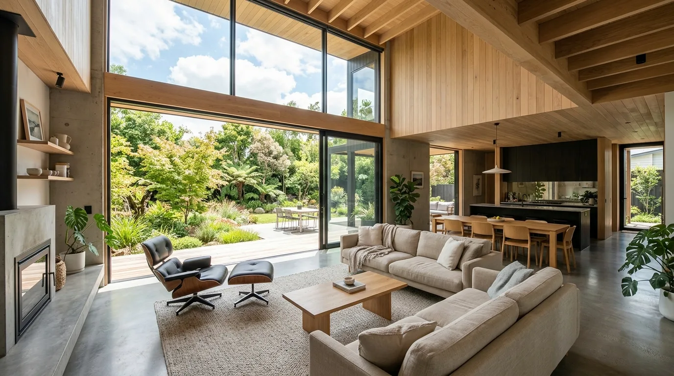 Modern interior living room with open layout