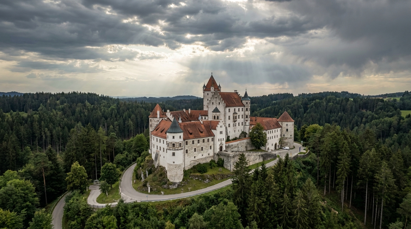 El castillo medieval Schloss Neidstein en Baviera Alemania