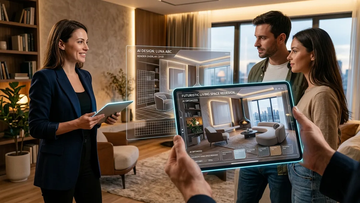 Futuristic interior design visualization powered by Artificial Intelligence