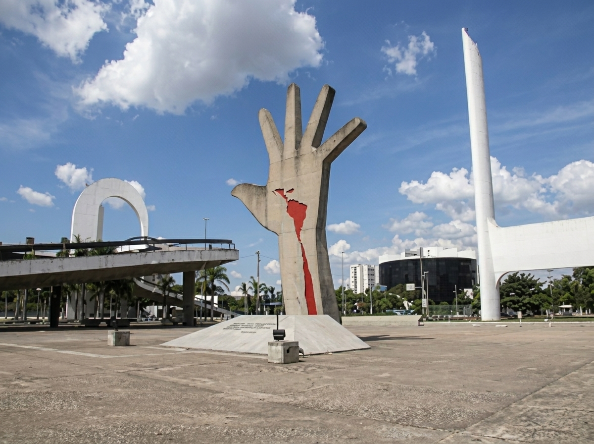 Memorial da América Latina em São Paulo, projetado por Oscar Niemeyer em 1989