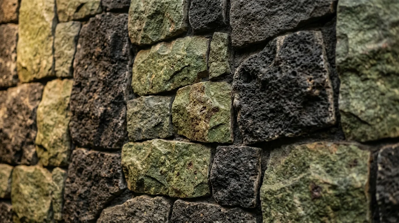 Texture detail of Palimanan Hijau and Hitam volcanic stones